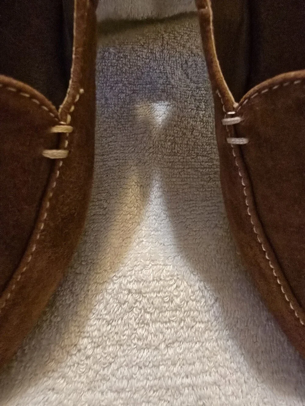 White Mountain Genuine Leather Suede Slip On Loafer Flats Brown 6 EUC